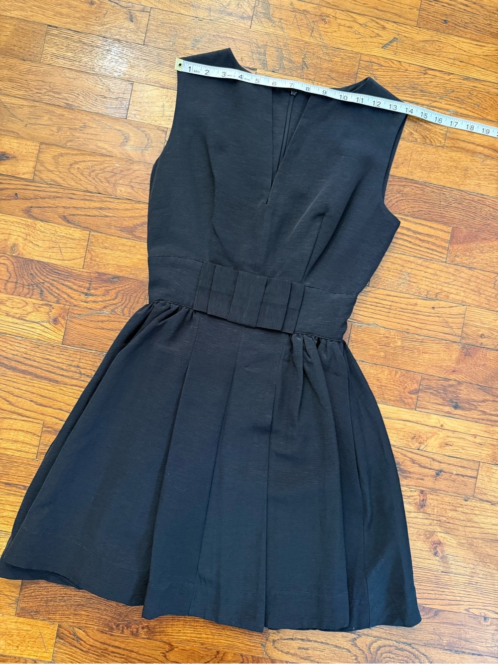 Candice Quinn Bitsy Belle Black Notched V-Neck A-Line Mini Dress Size 2 NWT - Picture 7 of 16